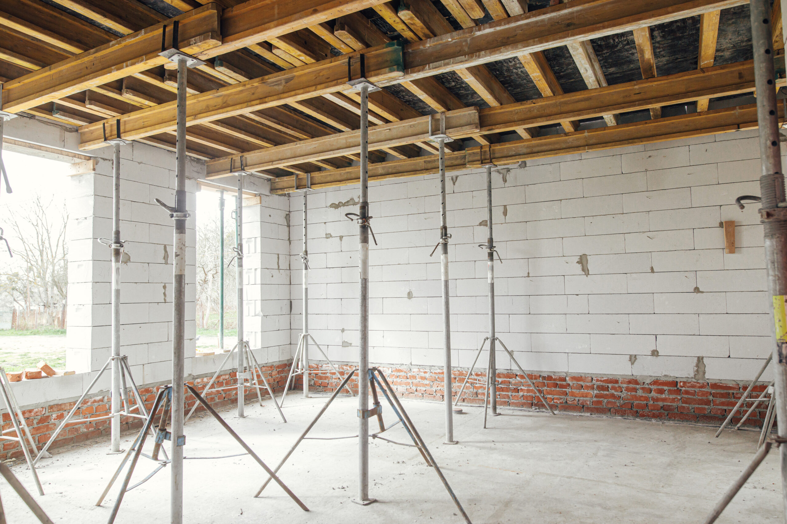 slab formwork for concrete pouring. concrete slab construction f